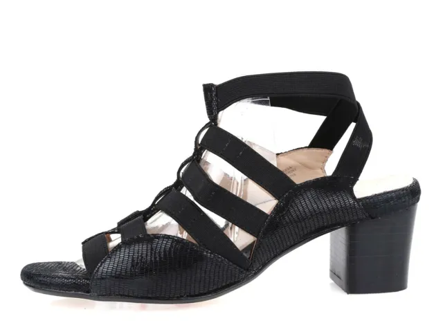 Womens Taryn Rose Reesa Black Elastic Fabric Slingback Sandals Size 7.5 M New 2