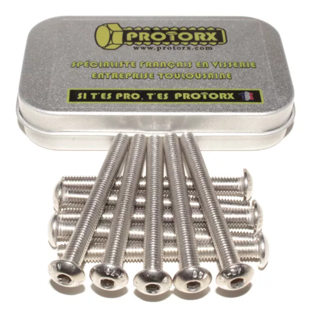 VIS TÊTE BOMBÉE M5 x 50mm | BOITE 10pcs | VIS À MÉTAUX TBHC - ACIER INOX A2