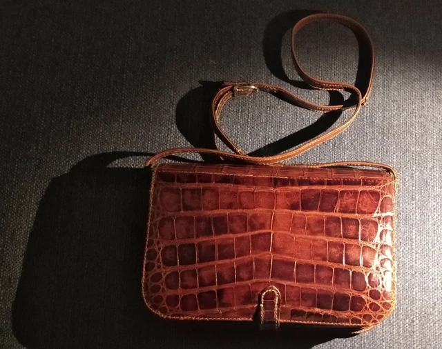 Borse Coccodrillo Vintage Anni 60 BORSA IN PELLE Coccodrillo Anni
