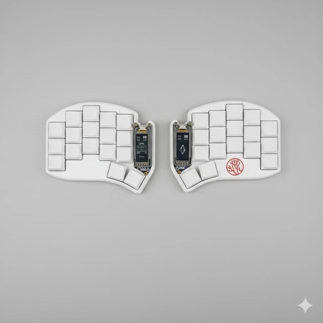 Nullbits Split Keyboard Kit URCHIN WIRELESS SPLIT Keyboard Kit Bluetooth Ergonomic Hot Swap ZMK ...