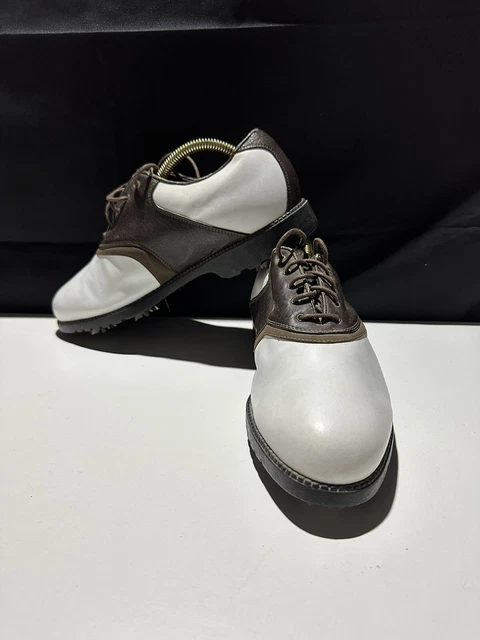 NIKE AIR COMFORT Waverly Last White Brown Leather Golf Shoes Men s Size Uk 7.5 19.99 PicClick UK