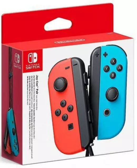 SWI Nintendo Switch Joy-Con Pair Controller - Neon Red/Neon Light Blue