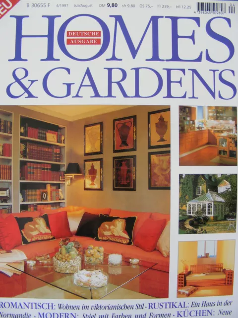 Homes & Gardens Wohnen Zeitschrift August Juli 1997 Magazin DIY Wohnidee Country
