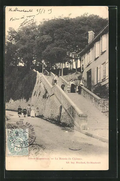 CPA Sainte-Menehould, La Montée du Chateau 1909