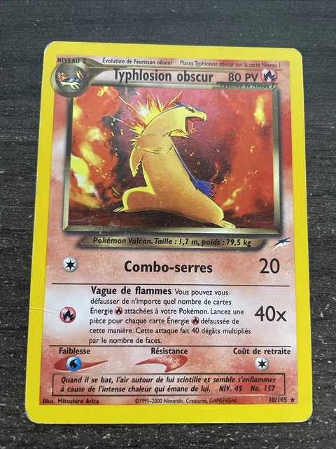 Typhlosion Obscur Holo - Pokémon 10/105 Neo Destiny Édition 2 Fr
