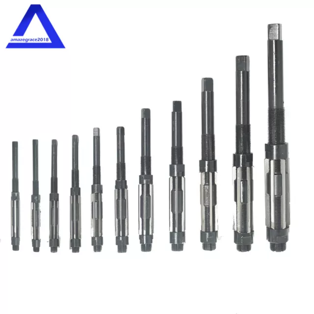 New 11 Pcs Set Adjustable Hand Reamer H4 to H14 ( 15/32"- 1-1/2" )