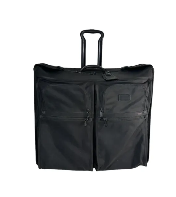 TUMI Alpha Ballistic Nylon Bi-Fold Wheeled Garment Bag Luggage ~ 25" x 23" x 13" 2