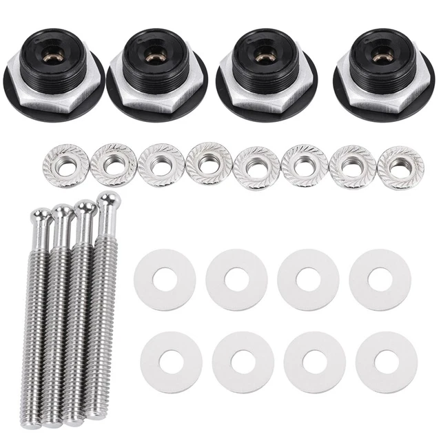 4x clip paraurti rilascio pulsante tappo auto nero Z2I6