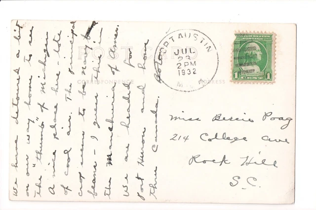 MI, Port Austin - Points of Pines Hotel - AAA sign - RPPC - B06441 2