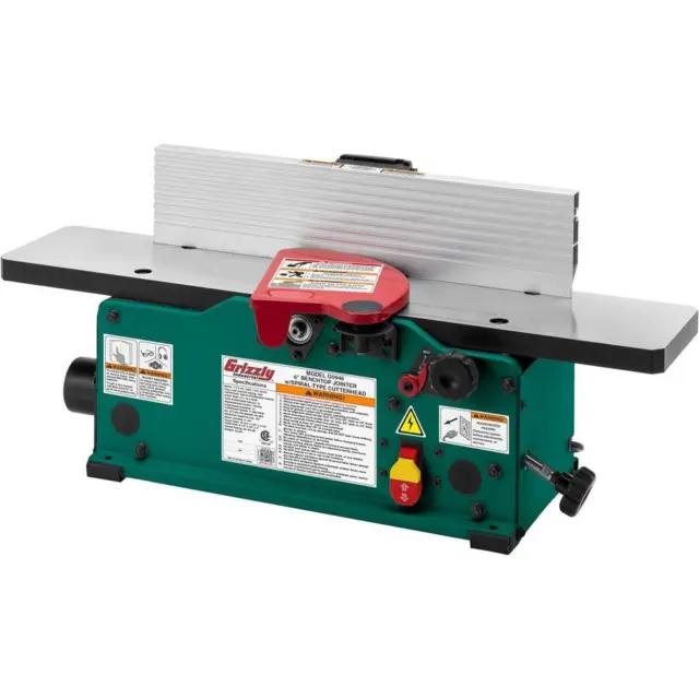 Grizzly G0946 6" Benchtop Jointer with Spiral-Type Cutterhead