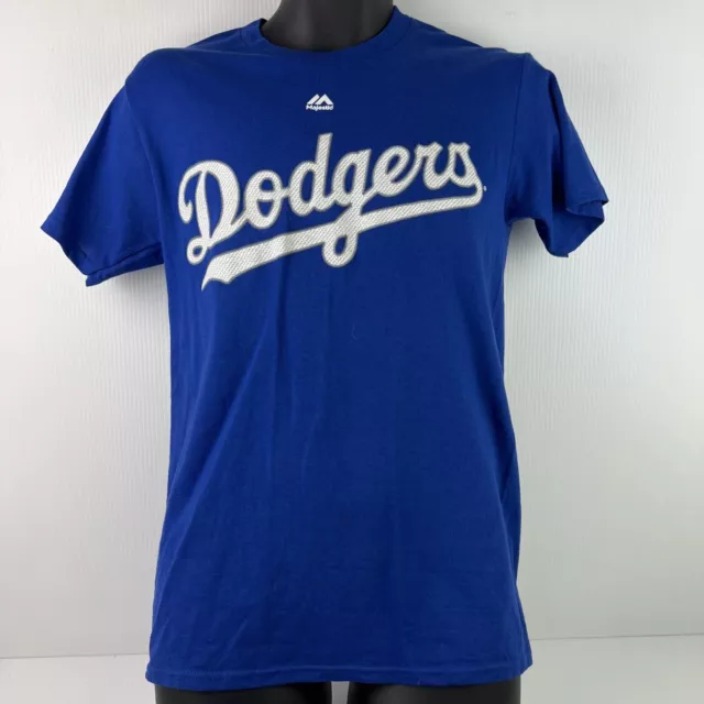 Majestic LA Dodgers MLB Licensed Wordmark Tee Mens S Blue/White BNWT 43/69