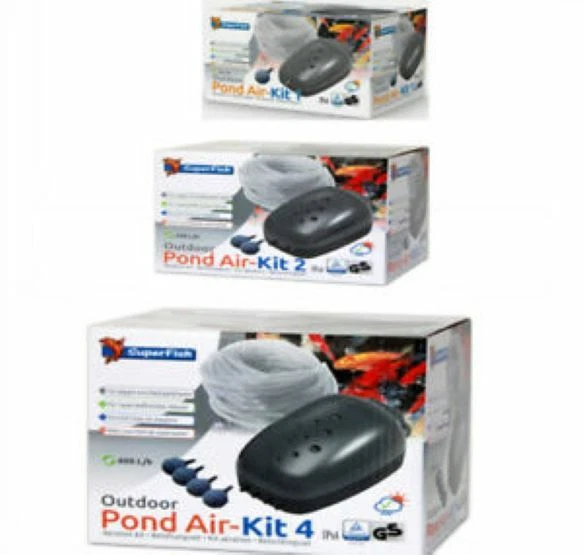 Superfish Pond Air Kit Mini, 1, 2, 4 Aeration Includes Airline & Airstone Koi