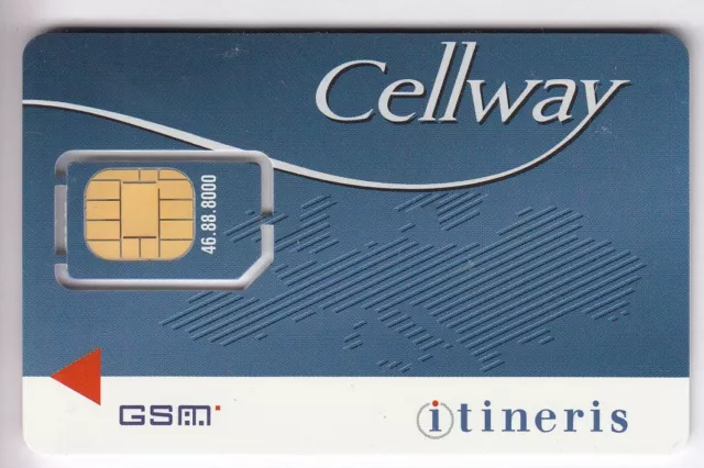 Telecarte Gsm Sim Collector .. France Itineris Ft Cellway Glacee +N° Chip/Puce