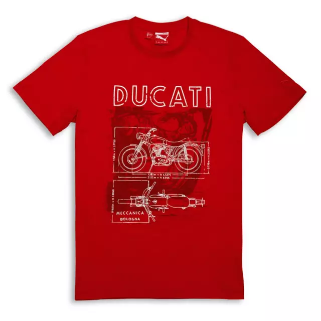 DUCATI Puma kurzarm T-Shirt Graphic Red Tee rot NEU !! SALE %%%%