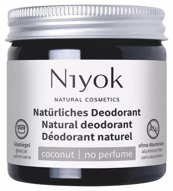 Niyok  natürliches Cream-Deodorant 2in1 Kokos   vegan 40 ml