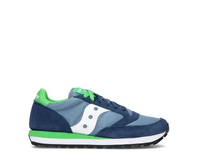 Chaussures SAUCONY Homme Baskets Casual Bleu Cuir Naturel, en Daim, Tissu S204