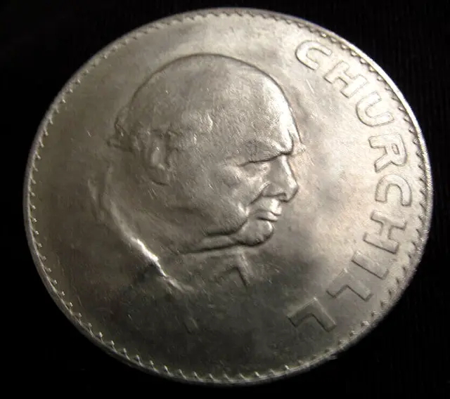 Churchill Coin World War II Medal Silver London UK I Great Britian Old