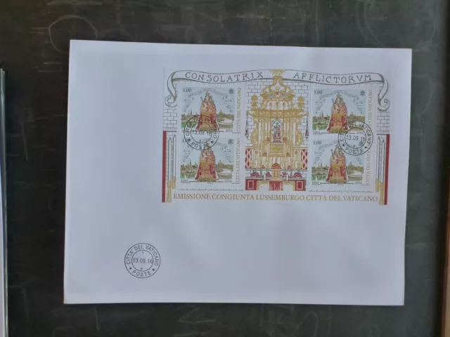 2016 VATICAN CITY 350th ELECTION OF VIRGIN MARY 4 STAMP FDC FIRST DAY COVER