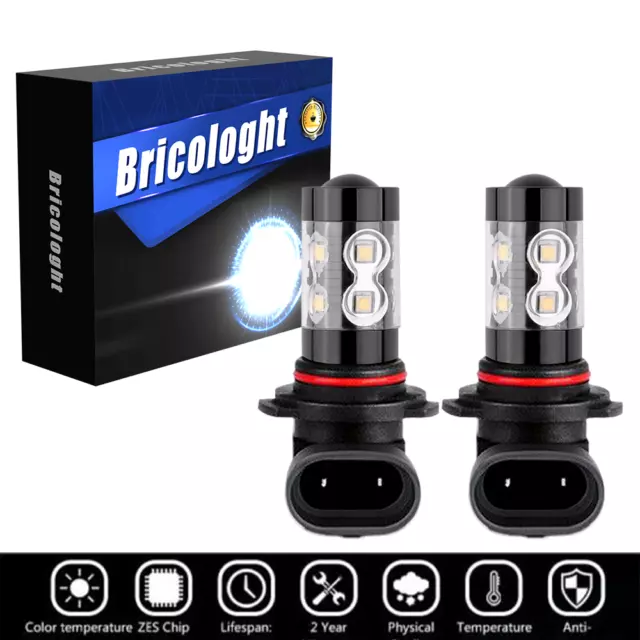 LED Fog Light Bulb 9145 High Power 200W Lamps 6000K White Foglight Bulbs DRL Kit