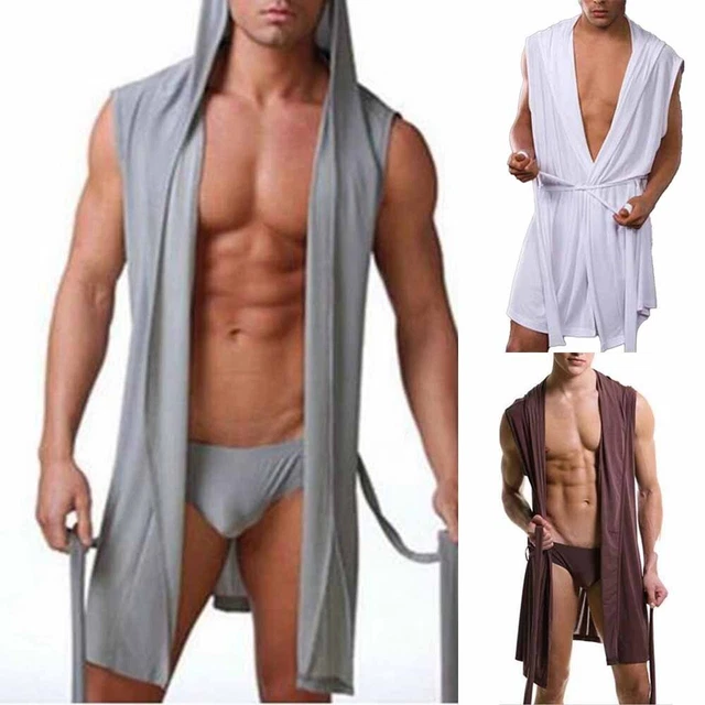 Pigiama Uomo Traspirante Abbigliamento Casual Cappuccio Ghiacciato Latte Seta Pigiama