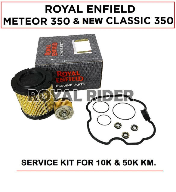 Kit D'entretien Pour Royal Enfield - Filtre à Huile, Joints Et Rondelles Pour Premiers Modèles 350/500cc, Neuf