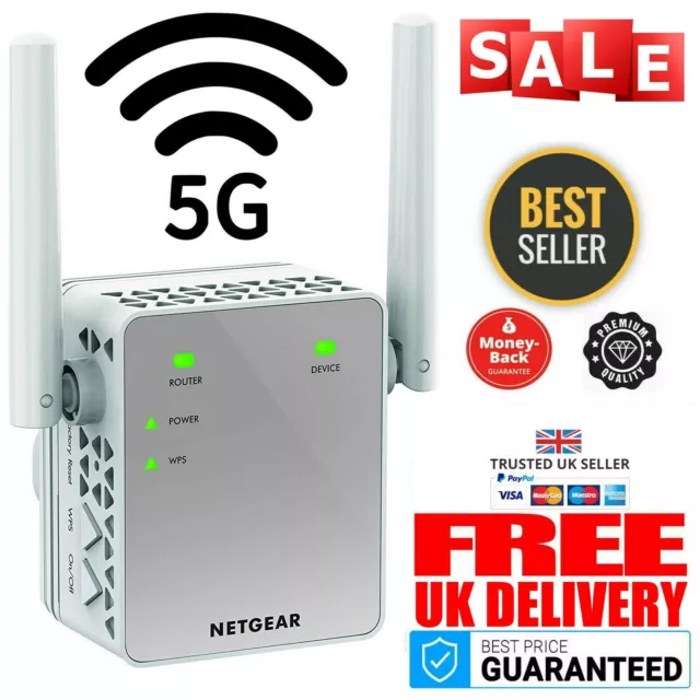 WiFi Range Extender Signal Booster 5G Network NETGEAR Internet Wireless Repeater
