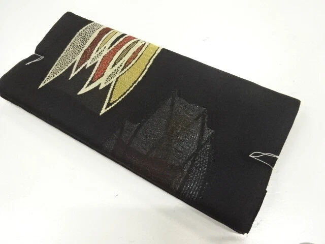 09628# Japanese Kimono / Araihari For Summer Kimono / Woven Abstract Pattern