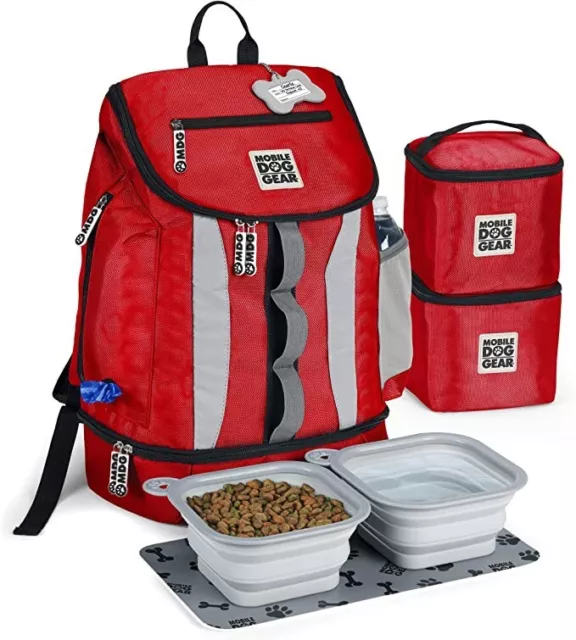 Mobile Dog Gear Dog Travel Bag Drop Bottom Week Away Backpack for Medium and ...