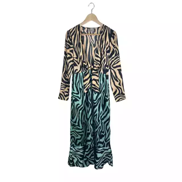 NWT ASOS Knot Front Maxi Dress in Mixed Animal Print 6