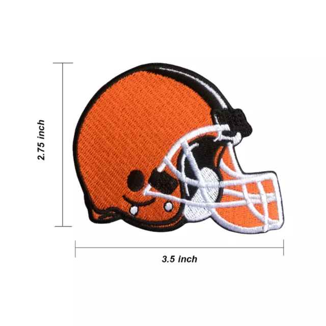 Cleveland Browns Helmet Size 3.5"x2.75" Embroidered Iron on Patch