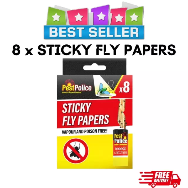 Fly- Catcher-Paper-Sticky-Glue-Insect-Bug-Trap-Killer-Strong-Roll-Tape-Strip