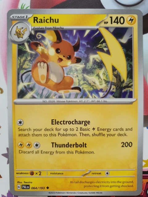 Pokémon TCG Raichu Scarlet & Violet - Paldea Evolved 064/193 Regular Uncommon