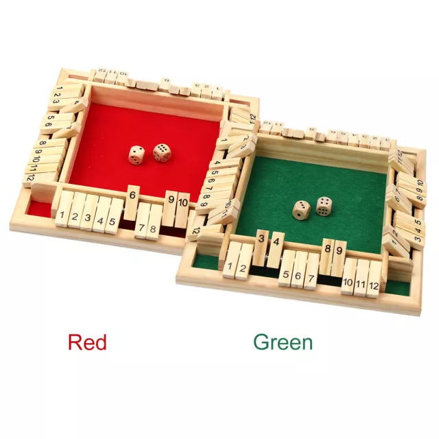 New Shut the Box Game Wooden Board Number Drinking Dice Toy Family Game Fun 3