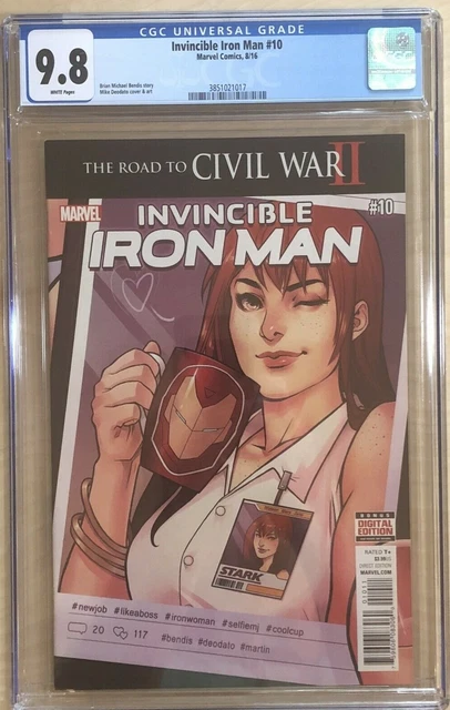 Invincible Iron Man #10 CGC 9.8 NM/M 2016 2nd App Riri Williams MCU Ironheart