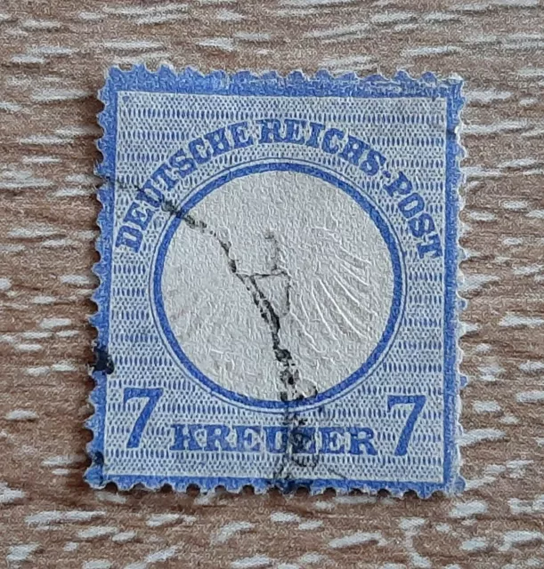 Schöne alte Brustschild-Briefmarke aus dem Deutschen Reich