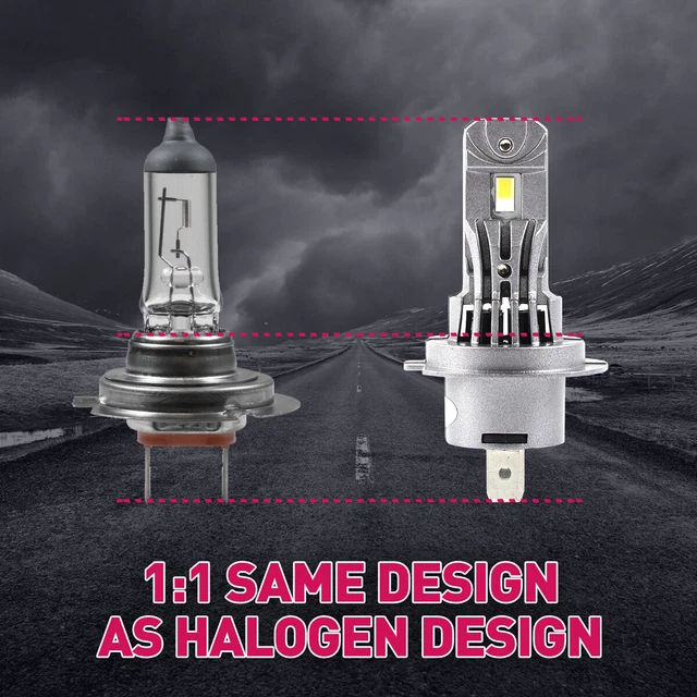 H7 110W 30000LM LED Headlight Bulbs – 6000K White, Canbus Ready, IP68 Waterproof (Pair)