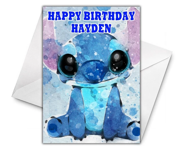 DISNEY STITCH PERSONALISED Birthday Card Disney Stitch Birthday Card DISNEY STITCH PERSONALISED Birthday Card Disney Stitch Birthday Card