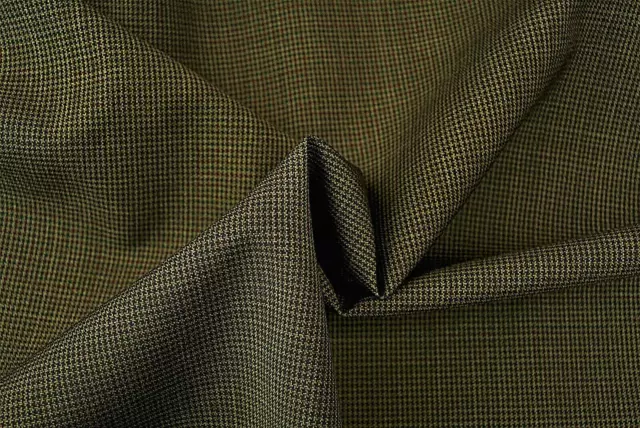 Pure Wool Brown/Grey Hue Micro Check Luxury Tailoring Made In Italyfor Dior E134