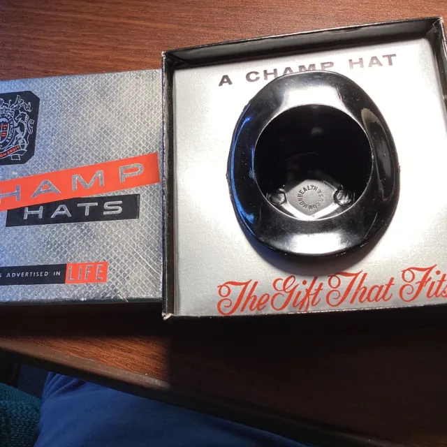 Vintage Miniature Champ Hat Box & Hat Salesman’s Gift Promo Sample Gift