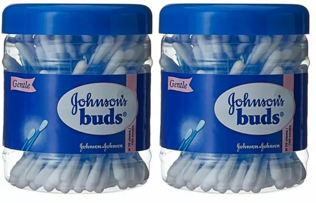 2X Johnson's Buds Clean Delicate Areas pure soft cotton - 150 Swabs