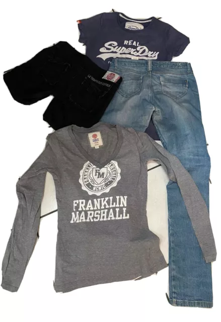 LOT FILLE 14 ANS OU T.FR 34 JEAN IKKS SHORTtemps des cerises F.MARSHALL SUPERDRY