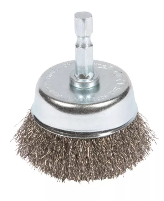 Forney 72729 Steel Coarse 6000 rpm Stem Mounted Wire Cup Brush 2 Dia. in.