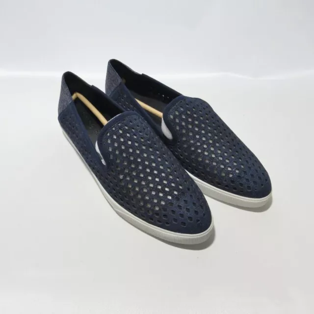 Lori Goldstein Cut Out Slip-On Loafer Li- Yori Navy NIB Size 8M