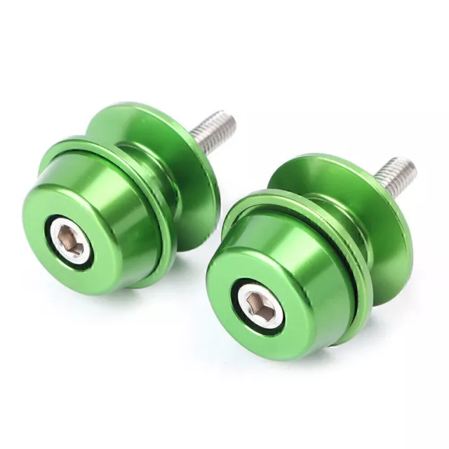 6mm Swingarm Spools Stand Bobbins Sliders for Suzuki GSXR750 600 1992-2019 Green