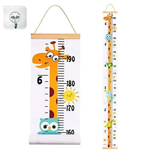 Baby Growth Height Chart, Canvas Removable Wall Decor, 79" x 7.9"