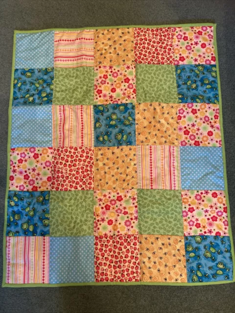 Playmat / quilt for baby, handmade In The Cotswolds. patchwork washable Gift