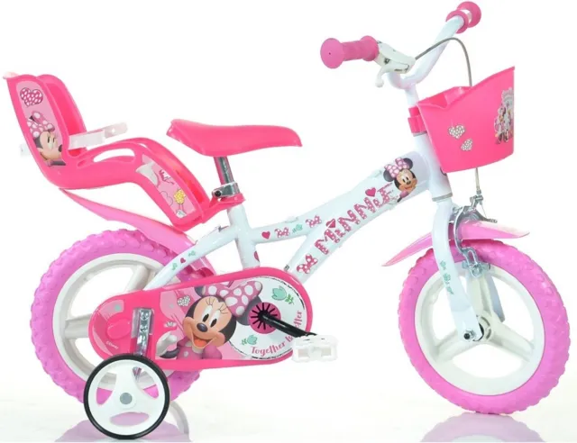 Bici Misura 12 Bimba Dino Bikes Bicicletta Bambina Disney Minnie Art.612 L -Nn
