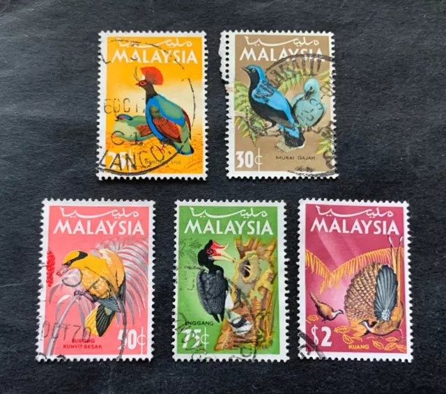 Federazione della Malesia Malesia 1965 uccellini - francobollo 5 usato - n. Michel 19-22, 24