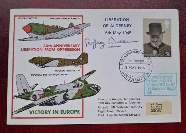 Battle Of Britain Geoffrey Wellum Signed First Day Cover FDC RAF Pilot