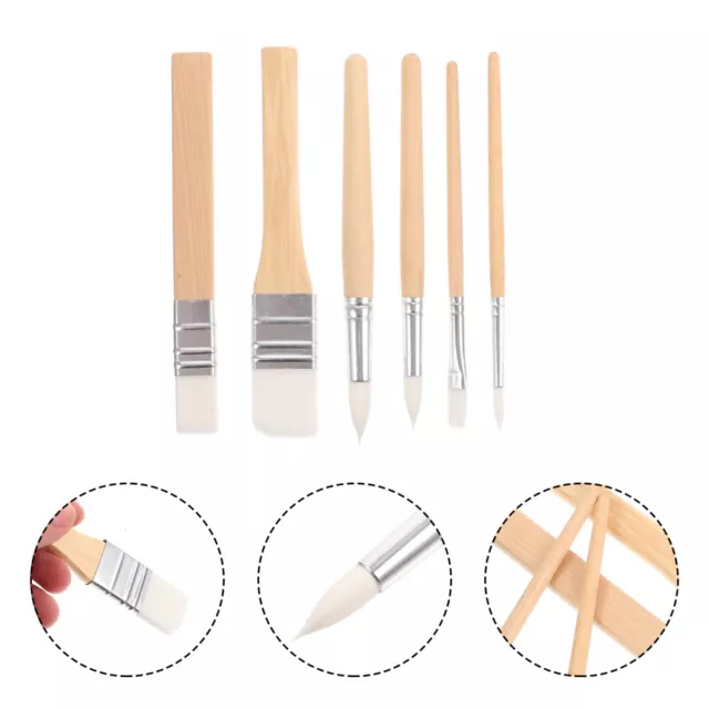 6Pcs Tragbare Professionelle Zeichnung Pinsel Nylon Pinsel Für Reise Aquarell